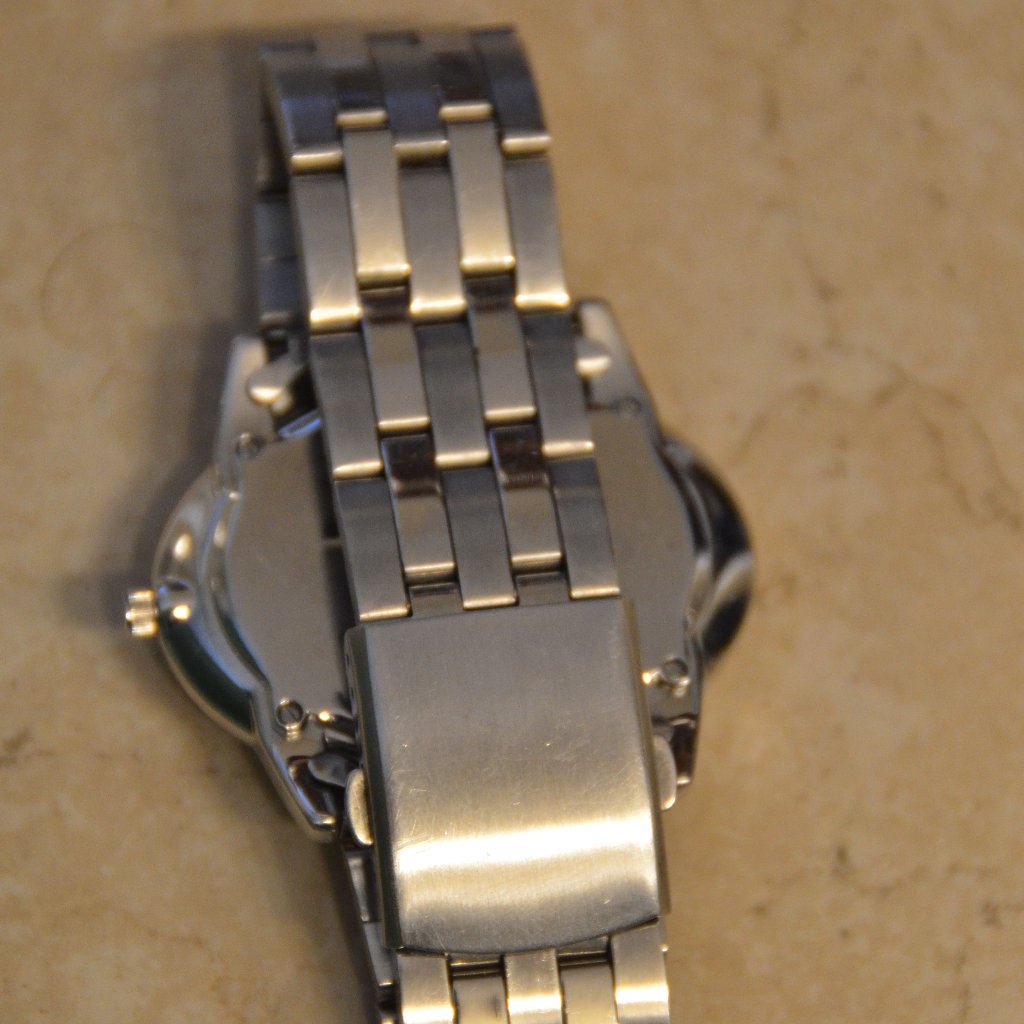 Classic Estate Mayors Birks Oval Silver White Sunburst Dial Metal Band Watch — image 7 of 8